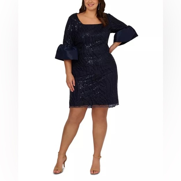 Adrianna Papell Plus
Sequined Sheath Dress - Picture 1 of 10